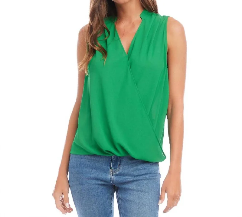 Sleeveless Tank Top In Green Break Fashion Norms