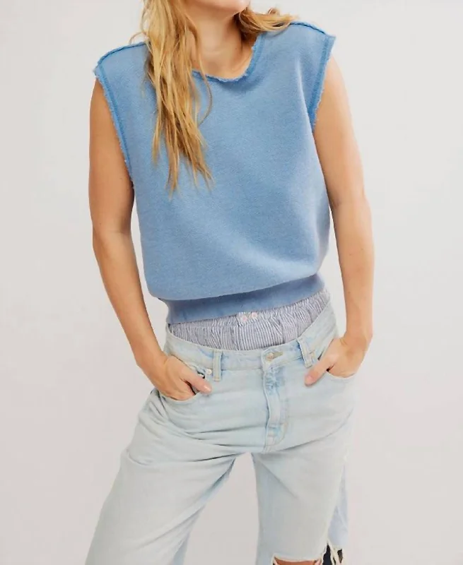 So Easy Muscle Tank Top In True Indigo Exclusive Discount