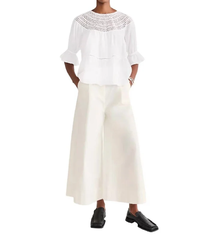 Sol Blouse In White Daily Deals