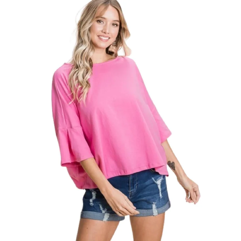 Solid Cotton Casual Top Great Prices On Feminine Styles