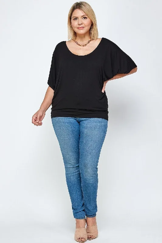 Solid Knit Top, With A Flowy Silhouette Trendy Pulse