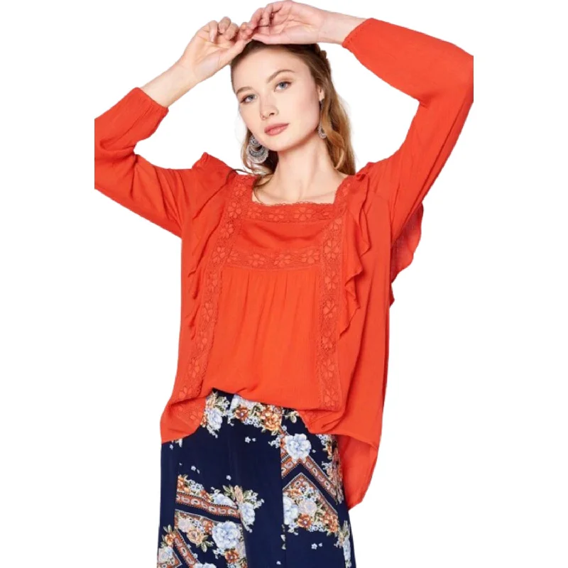 Solid Loose-fit Gauze Peasant Blouse Fashionista Favorites