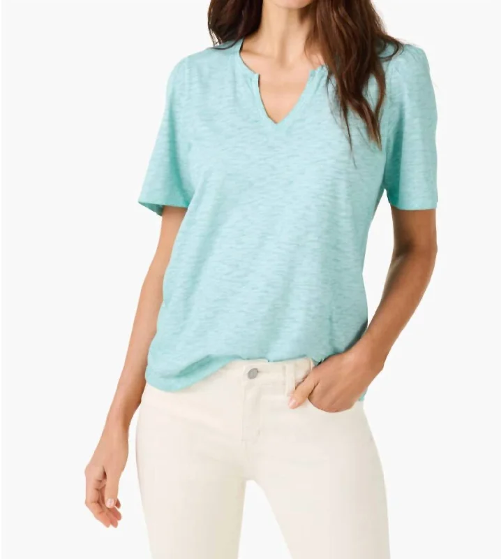 Split Neck Tee In Coast Trend Setting Wardrobe