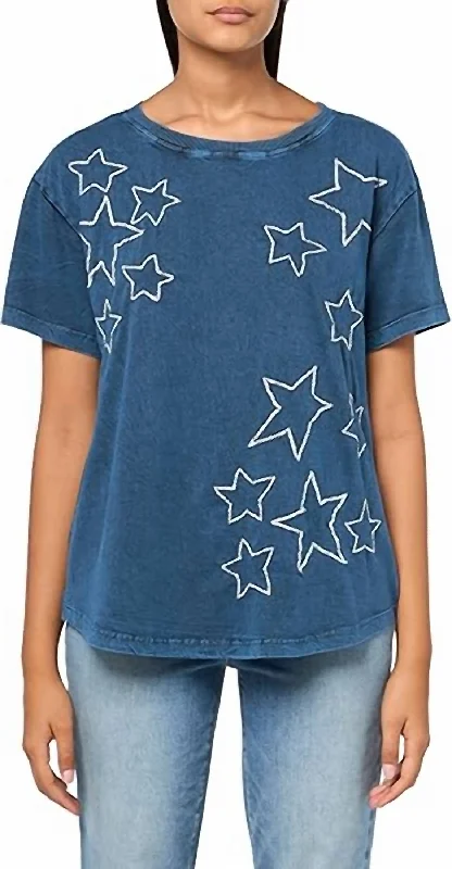 Star Knit Top In Celestial Blue Special Offers