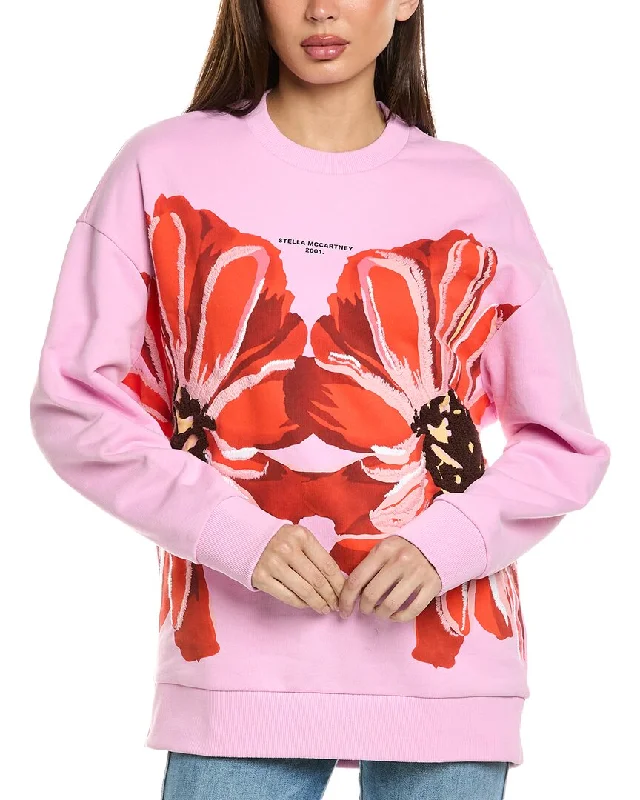 Stella McCartney Giant Flowers Embroidery Sweatshirt Mega Sale