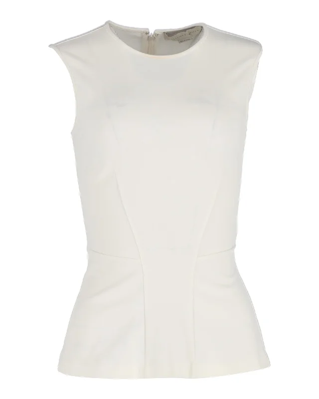 Stella McCartney Sleeveless Top in White Cotton Everyday Wear