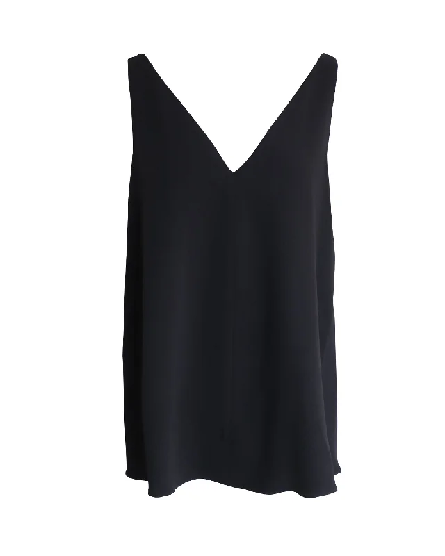 Stella McCartney V-neck Blouse in Black Viscose Stylish Savings