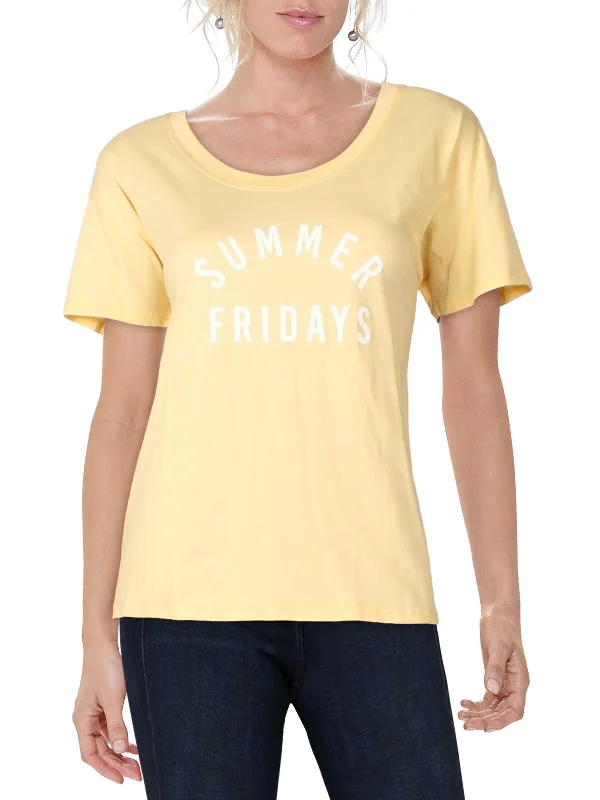 Summer Fridays Womens Cotton Graphic T-Shirt Low Price Special