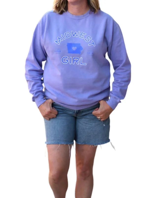 Summer Sweatshirt In Violet First Order Discount