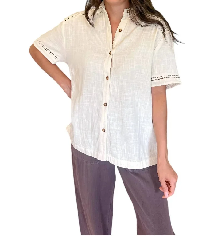 Summers End Blouse In White Big Savings On Minimalist Office Styles