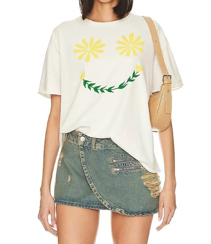 Sunshine Smiles Tee In Ivory Combo Best Sellers