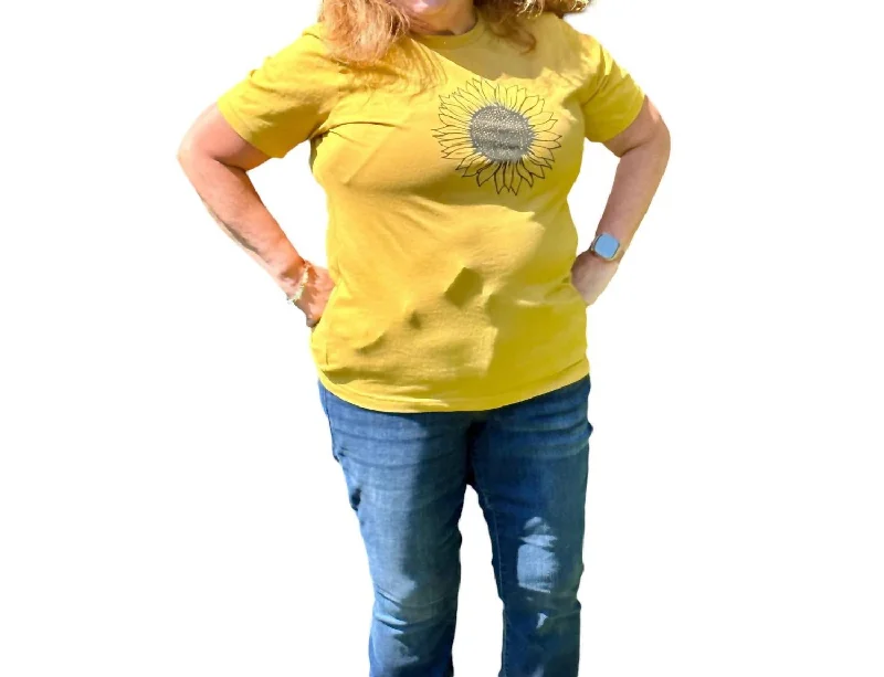 Susanna Sunflower T-Shirt In Yellow Chic Wardrobe Essentials