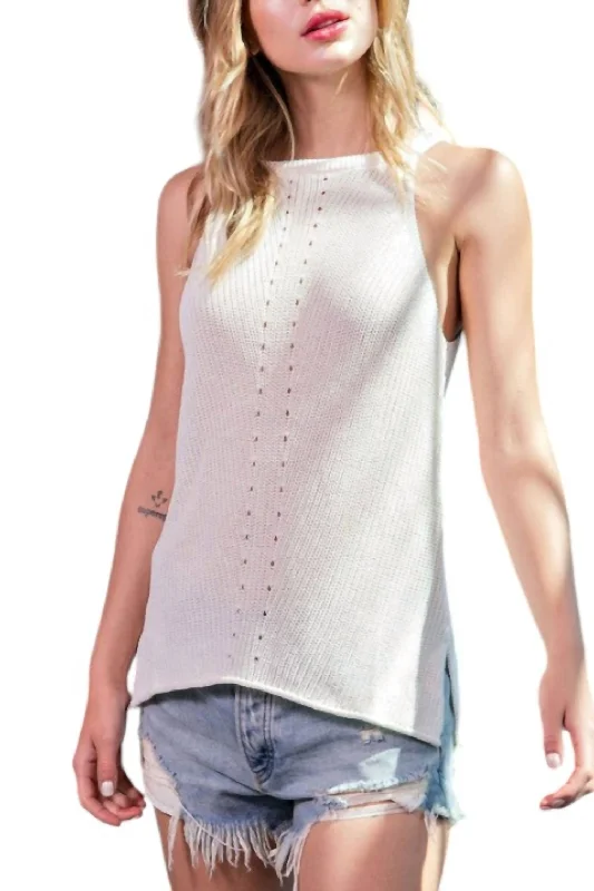 Sweater Tank Top In Cream New Season Fashion Preview Sale