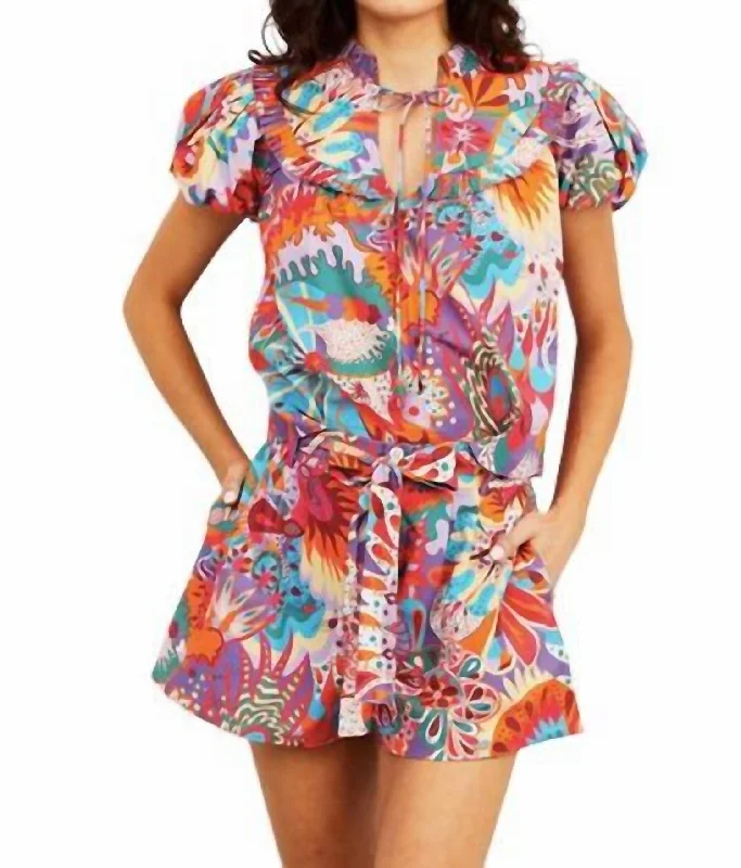 Sylvia Top In Magic Hour Print Stylish Spring Fashion