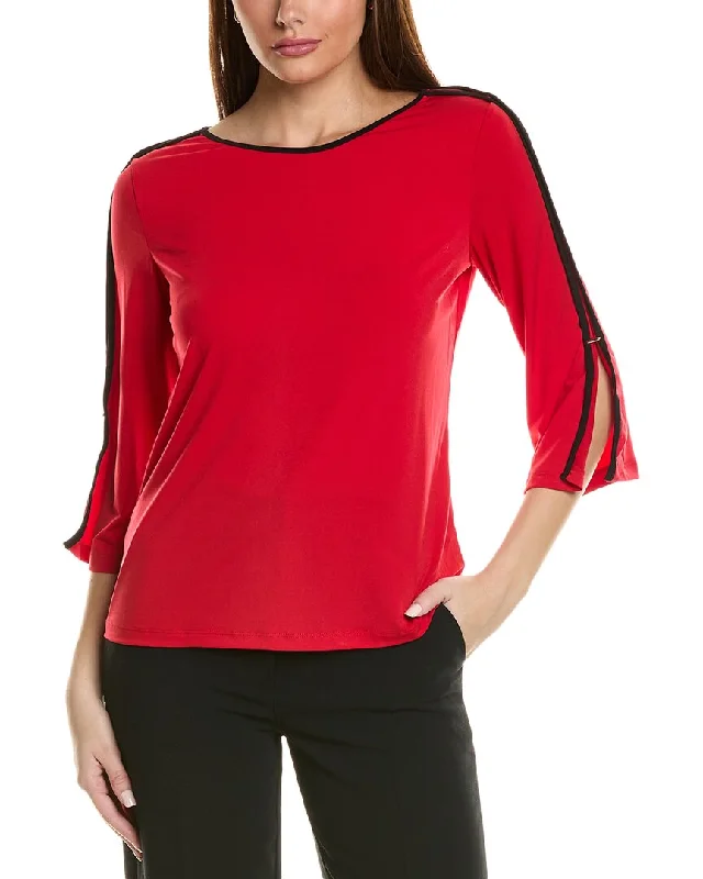 T Tahari Boat Neck Top Brand Name Clothing Discount Extravaganza