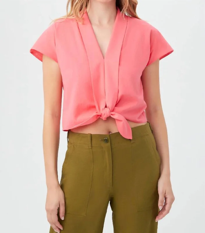 Tallia Top In Positano Pink Mega Sale