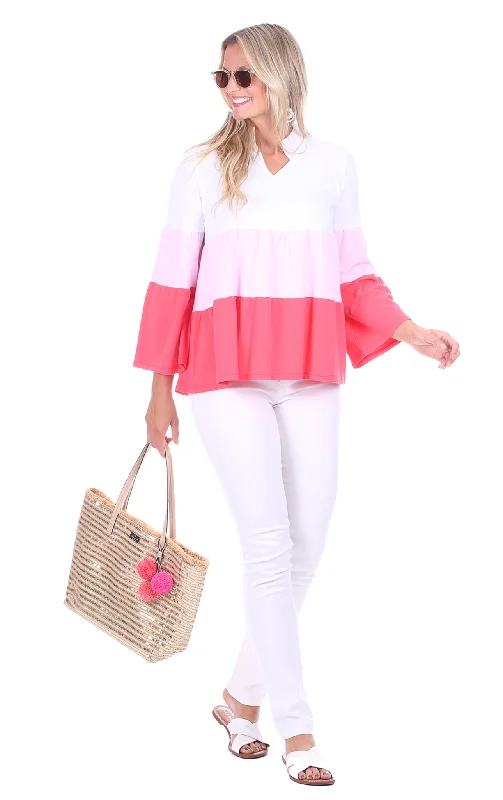 Tate Top in Pink Colorblock Weekend Exclusive