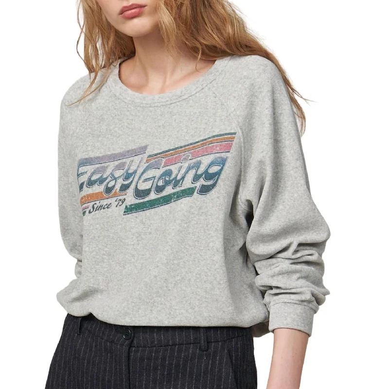 Teasy Long Sleeve Tee In Heather Grey Designer Wear On Sale