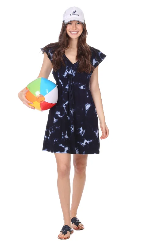 Terrace Coverup in Navy Tie Dye Budget-Friendly Fashion