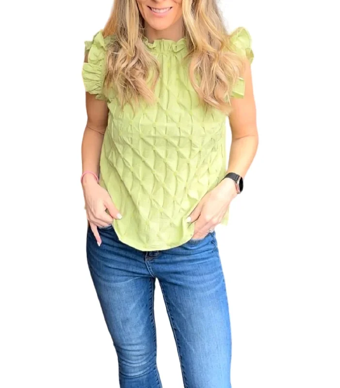 Textured Blouse In Lime Limited Stock, Big Discounts