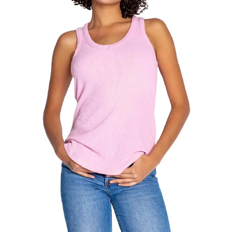 Textured Essentials Tank Top In Lilac Rose Save Big