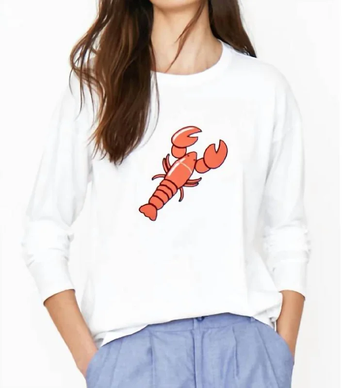 The Boyfriend Lobster Tee In White Latest Fashion