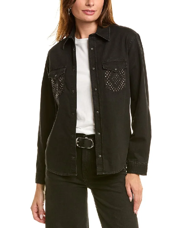 The Kooples Denim Shirt Elegant Ensemble