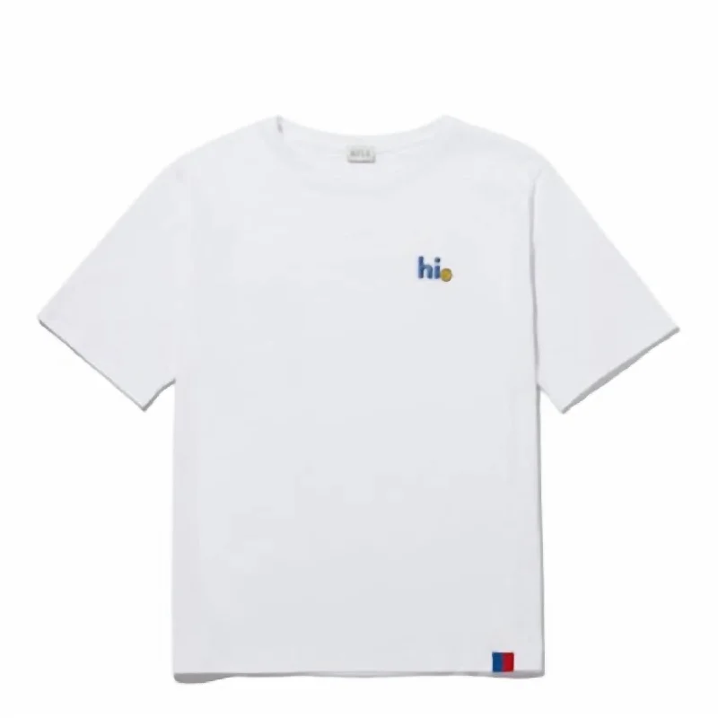 The Modern Hi Smile Shirt In White Premium Fashion