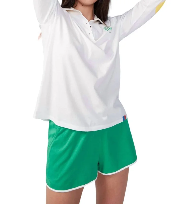 The Rugby Tennis Shirt In White Elegant Clothing