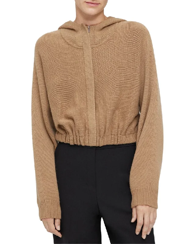 Theory Cashmere Cropped Hoodie Hollywood Glam Award - Show Style