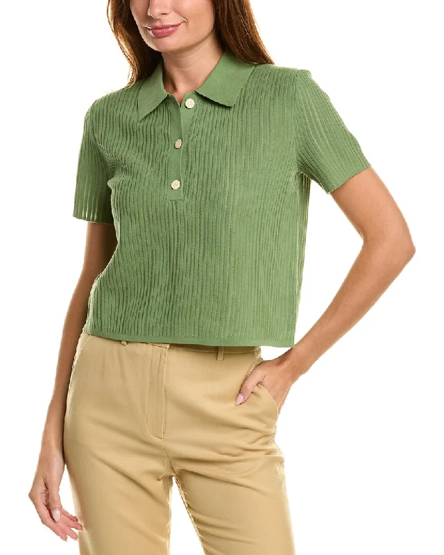 Theory Cropped Polo Shirt Versatile Outfits