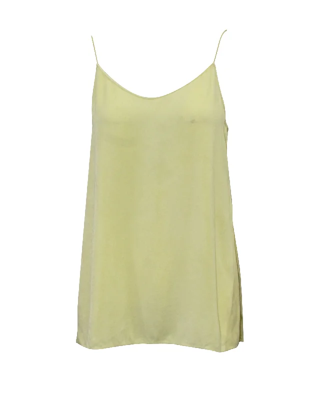 Theory Easy Slip Camisole Top in Yellow Viscose Fashion Forward, Function First