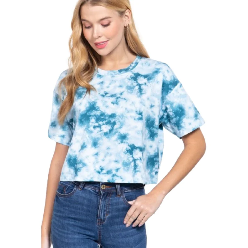 Tie-dye Cotton Jersey Crop Top Fashion Essentials