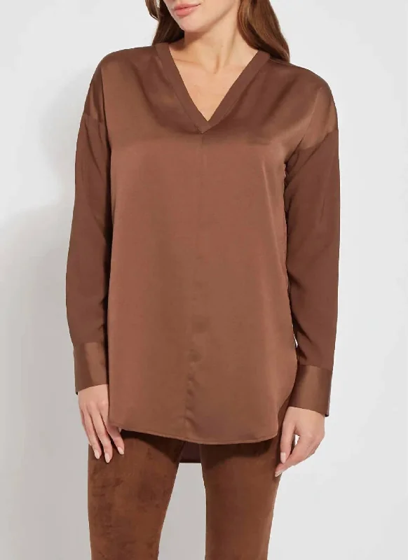 Token Pull Over Top In Whiskey Athleisure Wear Special Offer