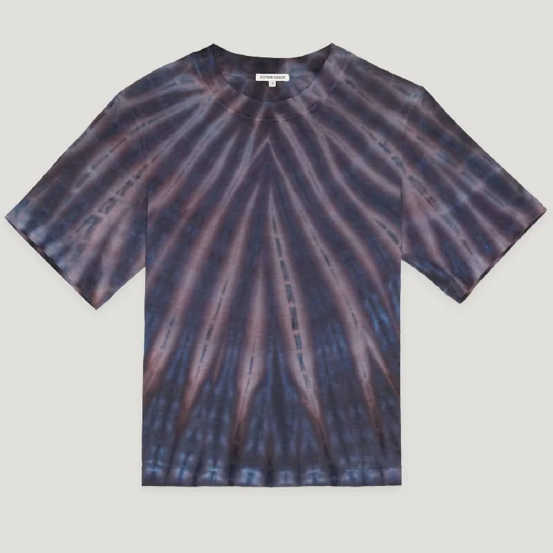 Tokyo S/s Tee Mauve Spiral In Purple Sophisticated Outfits