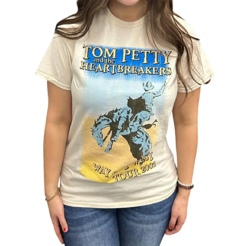 Tom Petty Way Out West Tee In White Hot Trends