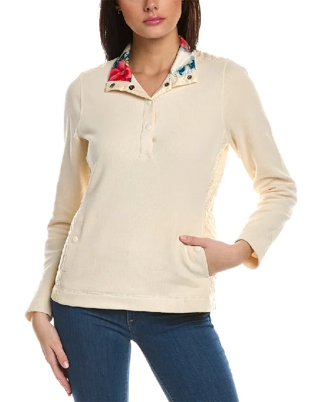 Tommy Bahama Aruba Quilted Half-Snap Sweatshirt Stylish Looks