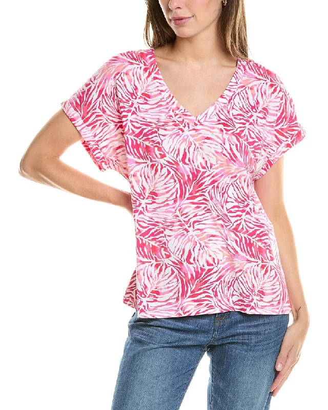 Tommy Bahama Kauai Monstera Mirage V-Neck T-Shirt Trend Alert