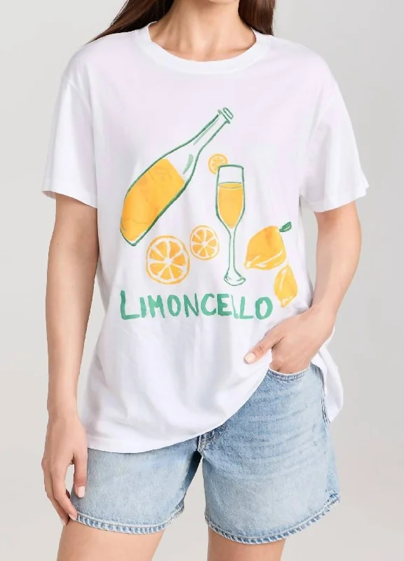 Travis Tee In Limoncello Graphic Graceful Cut