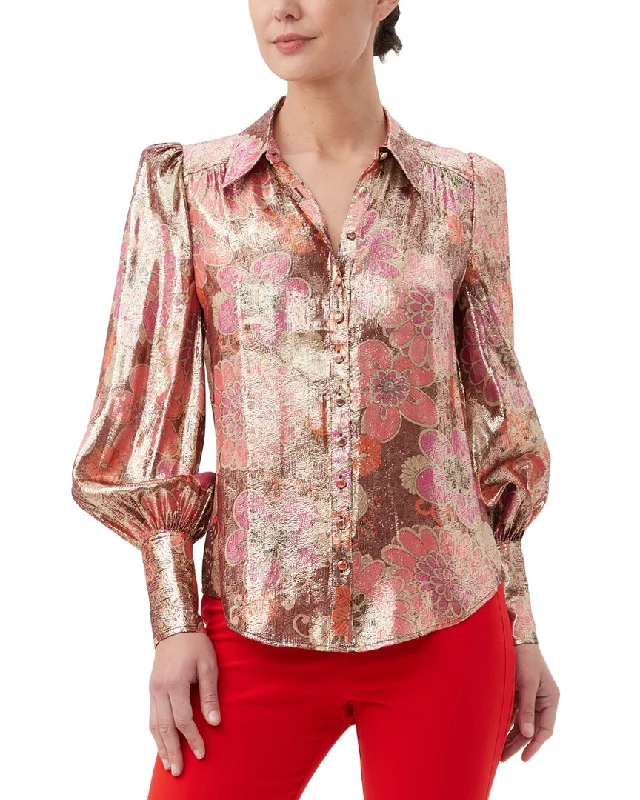 Trina Turk Sagittarius Silk-Blend Top Classic Women's Fashion