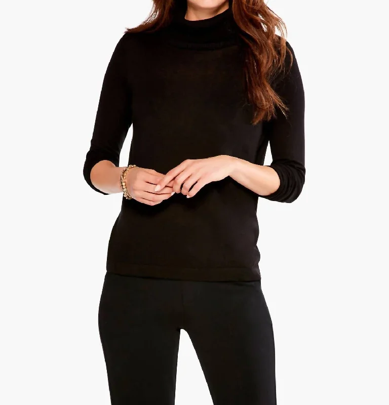 Turtleneck Sweater Tee In Black Onyx Best Seller