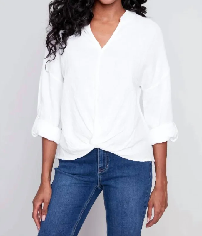 Twist And Shout Top In White Ride The Style Wave