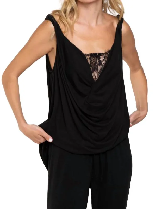 Twist Of Fate Top In Black Big Savings