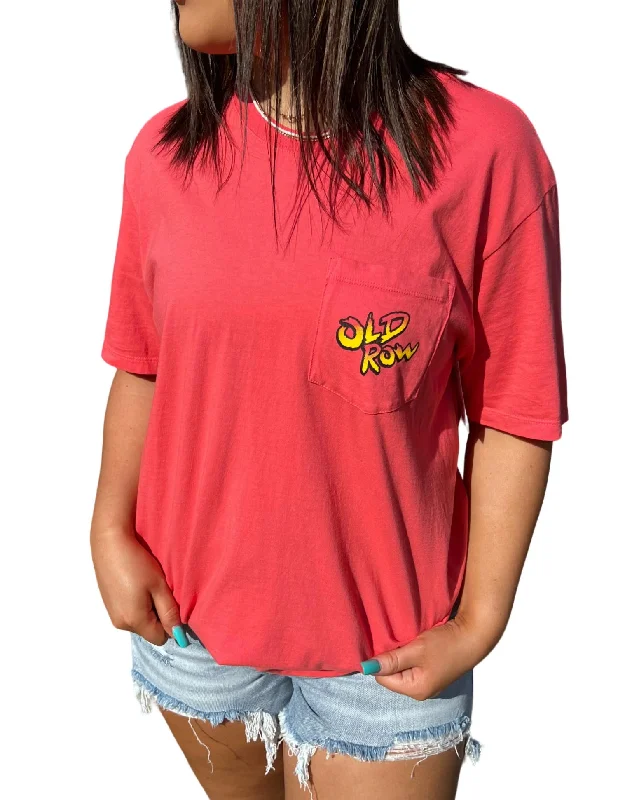 Unisex Spring Break Party Bus Pocket Tee In Red Additional Time-Limited Offers