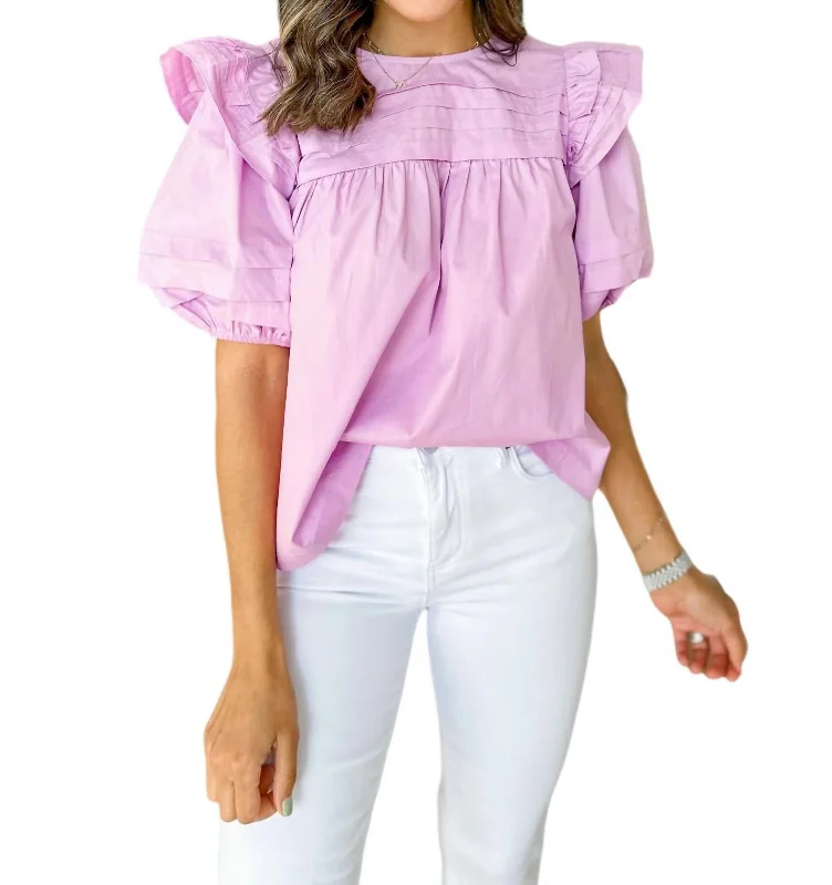 Uptown Girl Top In Lilac Trendy Aesthetics