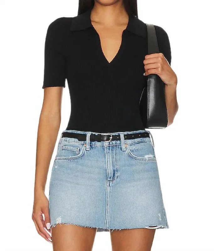 Valencia Top In Black Cutting Edge Fashion