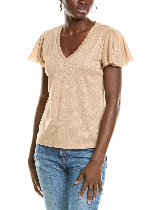 Vince Camuto Flutter Sleeve Top Save On Inspired Styles