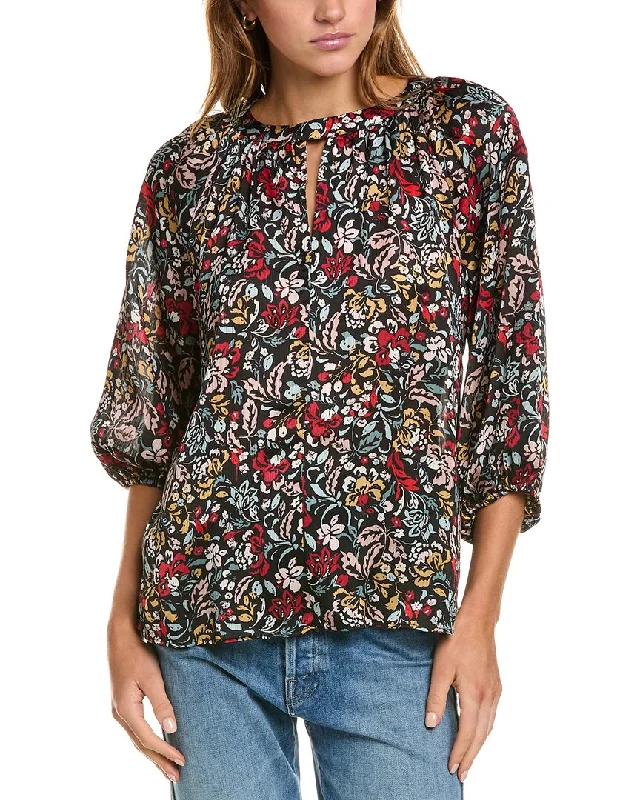 Vince Camuto Keyhole Blouse Ethnic Cultural Event Wear