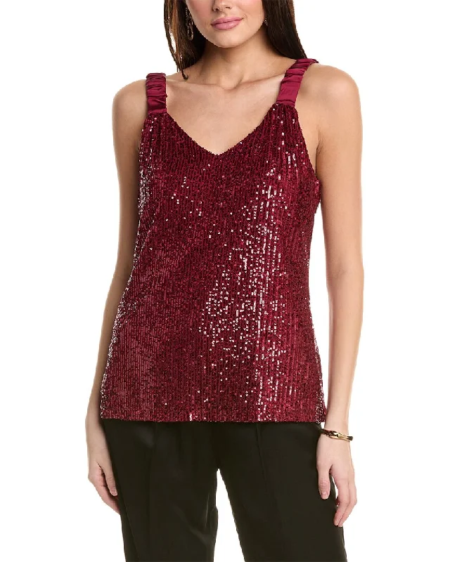 Vince Camuto Ruched Tank Vibrant Femme Fashion