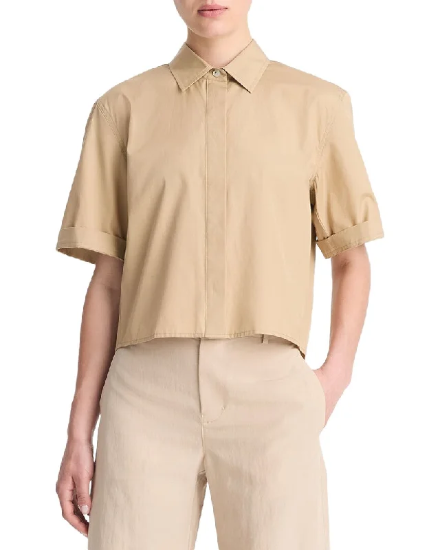 Vince Cropped Shirt Save On Inspired Styles